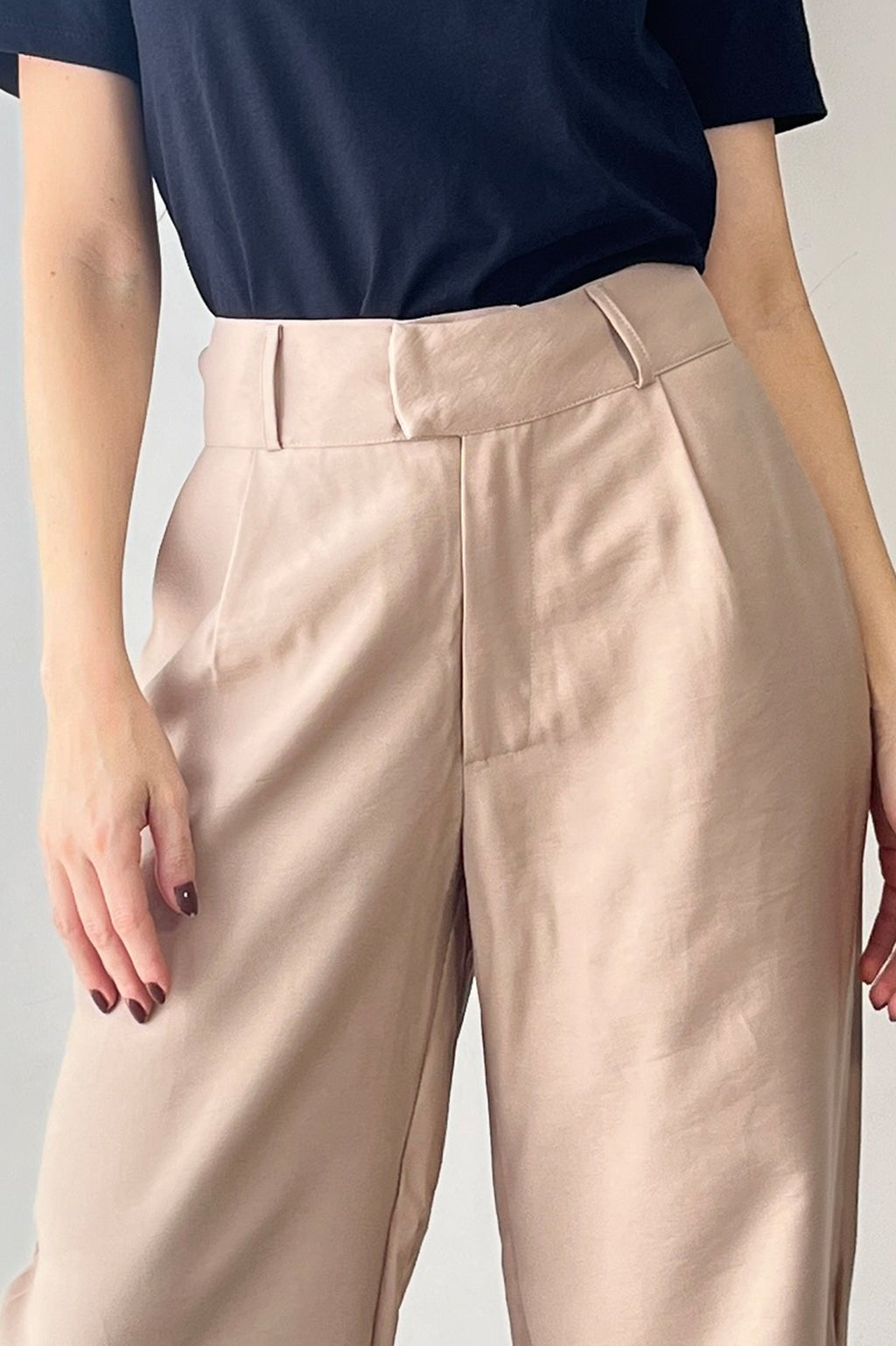 Calça de Alfaiataria Feminina Cintura Alta Wide Leg