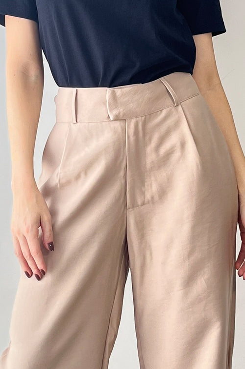 Calça de Alfaiataria Feminina Cintura Alta Wide Leg