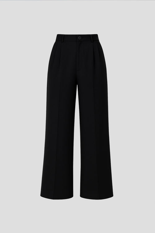 Calça Pantalona Alfaiataria Preta Feminina