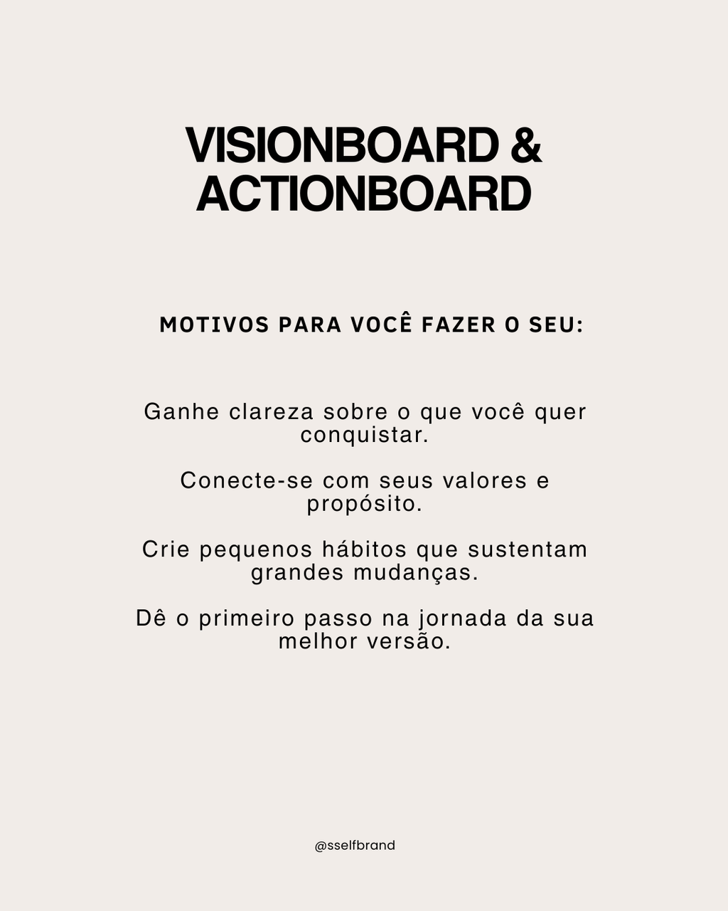 Visionboard & Actionboard SSELF