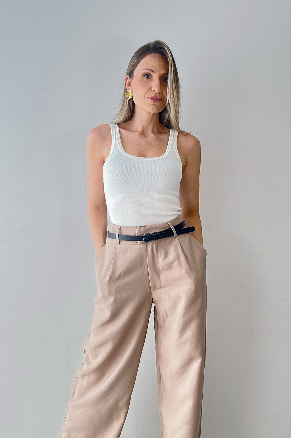 Regata Feminina Canelada Algodão Ribana Premium Branca