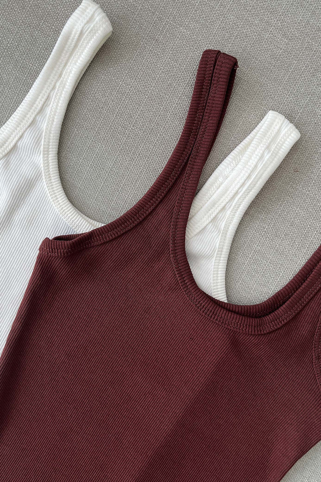 Regata Feminina Canelada Algodão Ribana Premium Marrom